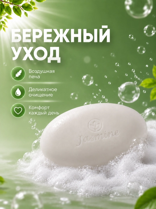 Косметическое крем-мыло Jasmine Care, с ароматными экстрактами, 208 гр