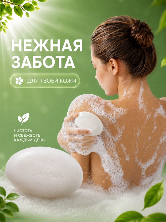 Косметическое крем-мыло Jasmine Care, с ароматными экстрактами, 208 гр