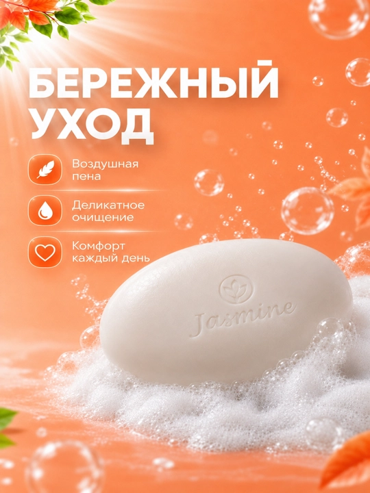 Косметическое крем-мыло Jasmine Care, с ароматными экстрактами, 208 гр