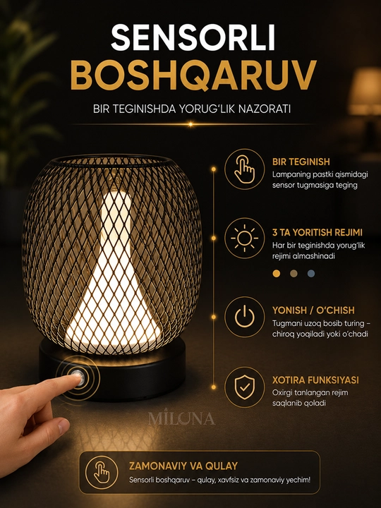 Stol lampasi LED dekorativ svetilnik tungi chiroq yotoqxona uchun svitilnik zamonaviy USB