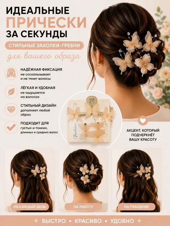 Идеальные прически за секунды — стильные заколки-гребни для вашего образа - 