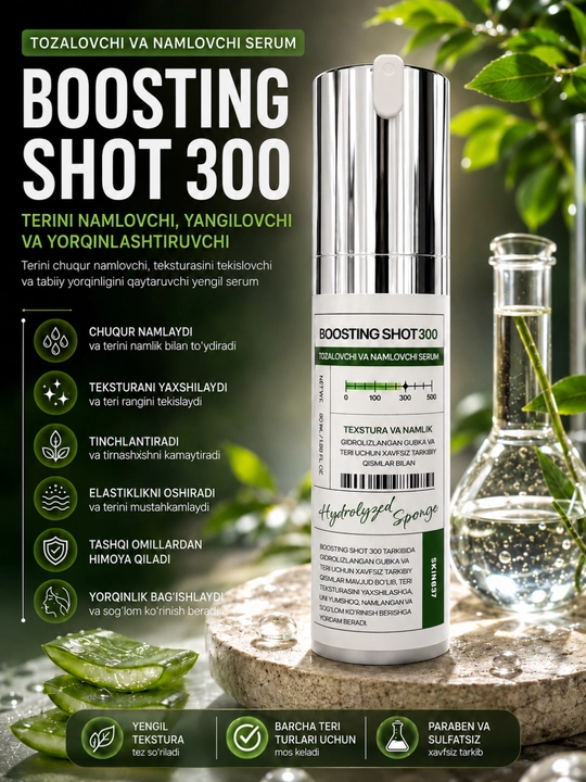 Teriga yorqinlik beruvchi serum Tiklovchi serum