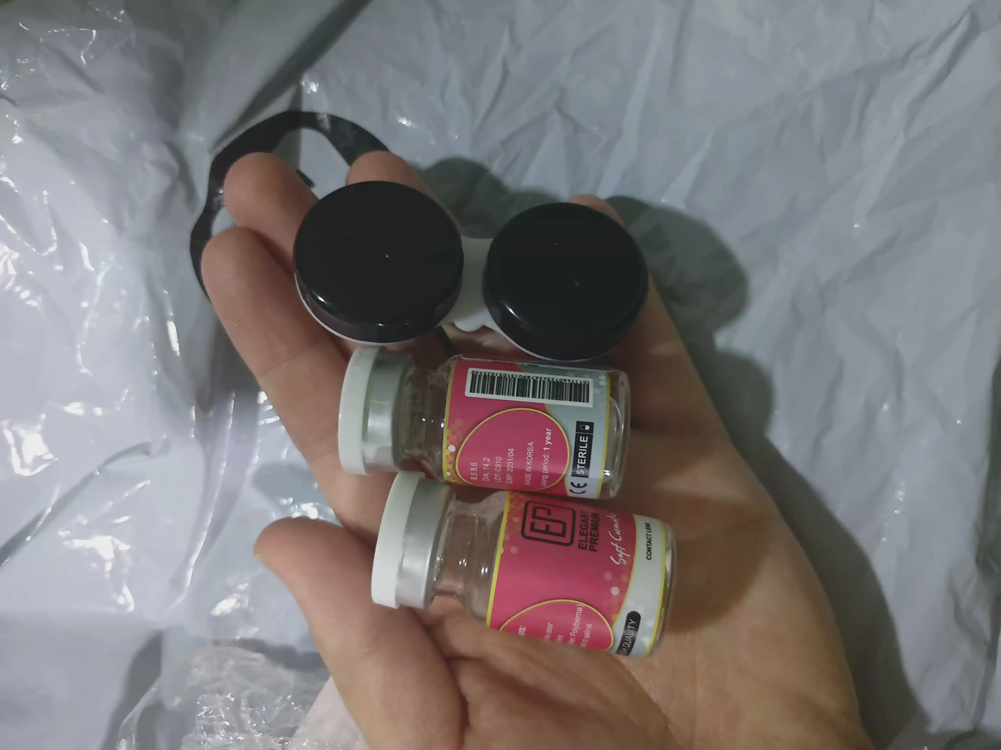 Rangli kosmetik kontakt linzalar, dioptriyasiz, dekorativ linzalar, 2 ta linza