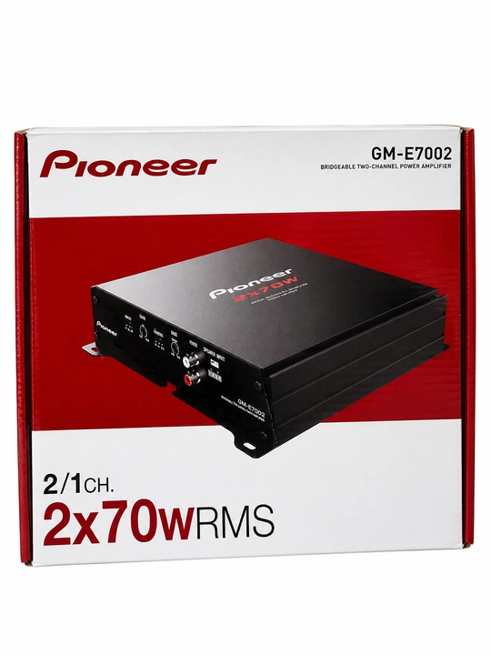 Avtomobil kuchaytirgichi Pioneer GM-E7002 2 kanalli 2×70W RMS, Class AB, qora