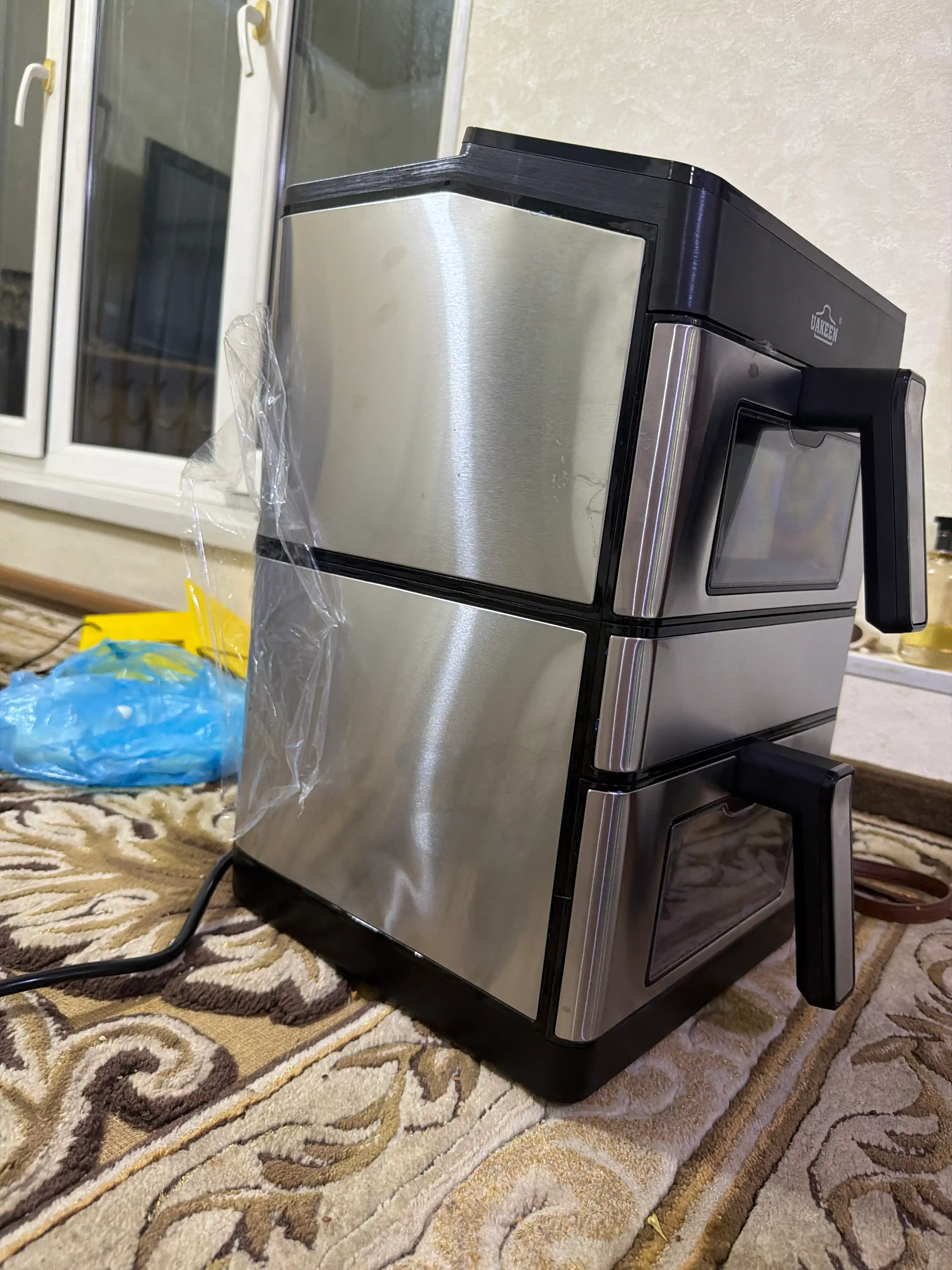 UAKEEN elektr aerogril,10 tasi 1da,yog‘siz pishirish uchun frityurnitsa, 12, 10, 8, 6 litr