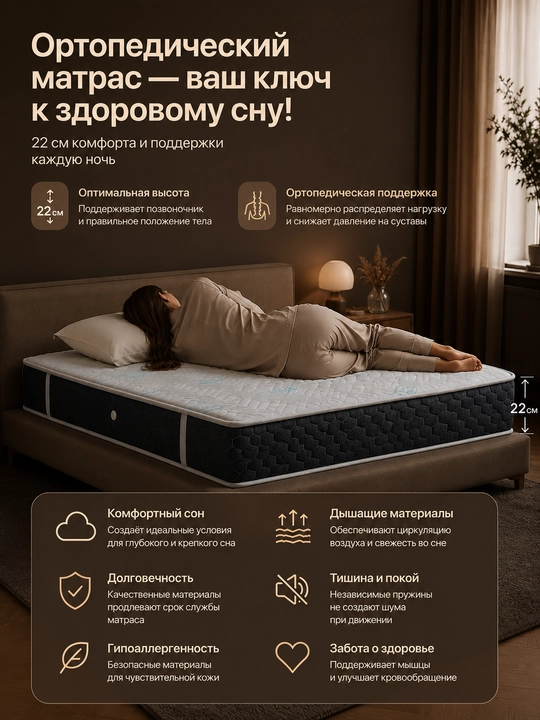 Ortopedik matras 22 sm