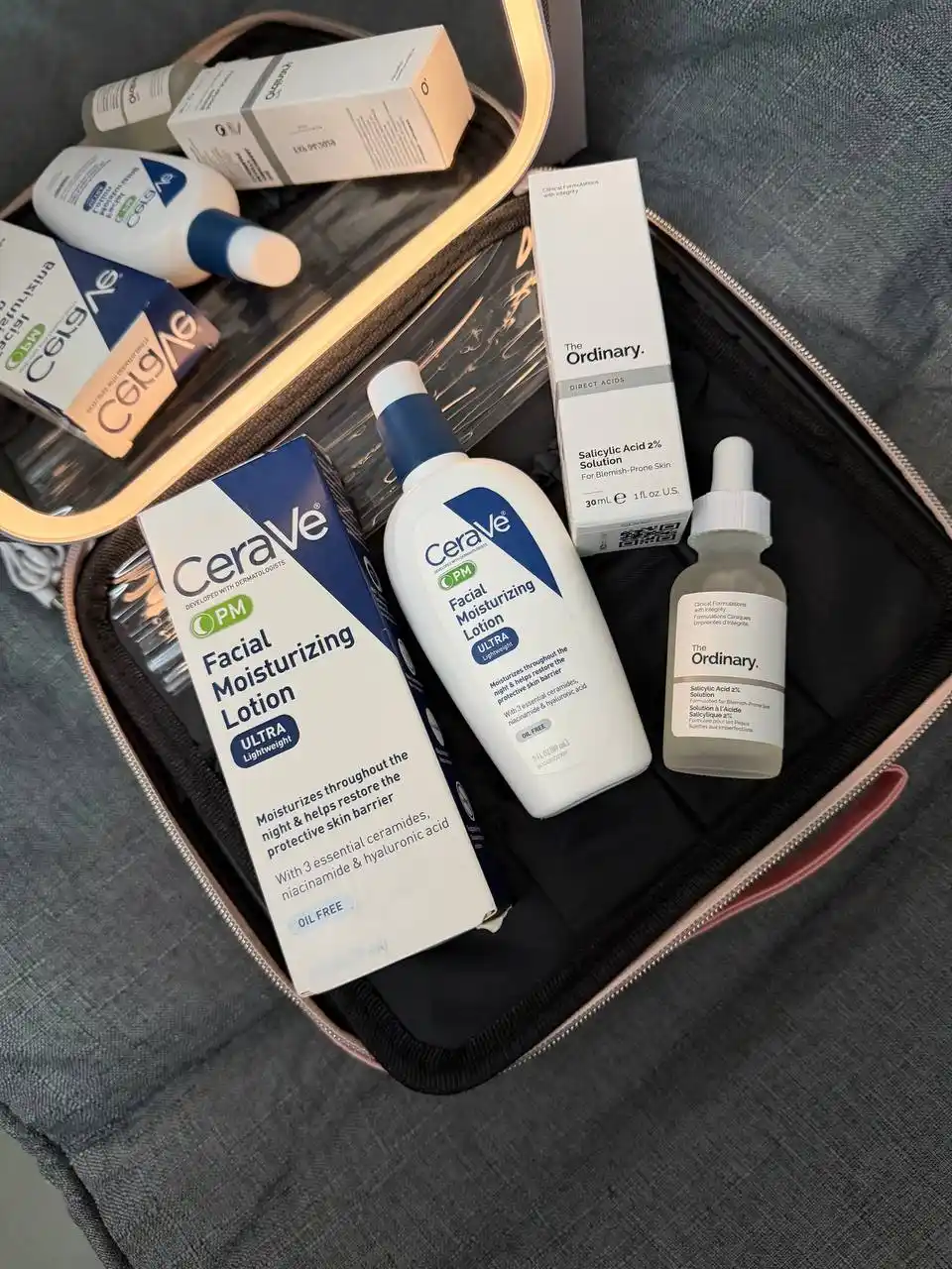 Kosmetik sumka, namga chidamli, keys kosmetika uchun, bo‘limli, cho‘tkalar uchun orgayner