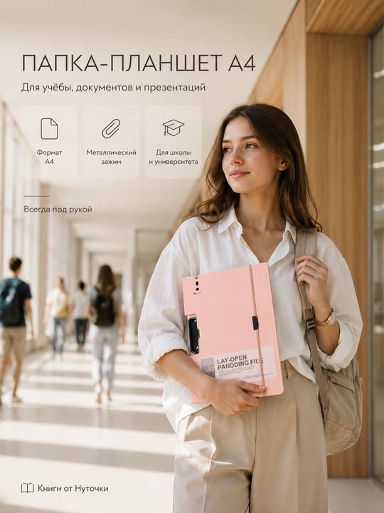 A4 planshet papka, metall qisqichli va rezinkali hujjatlar papkasi