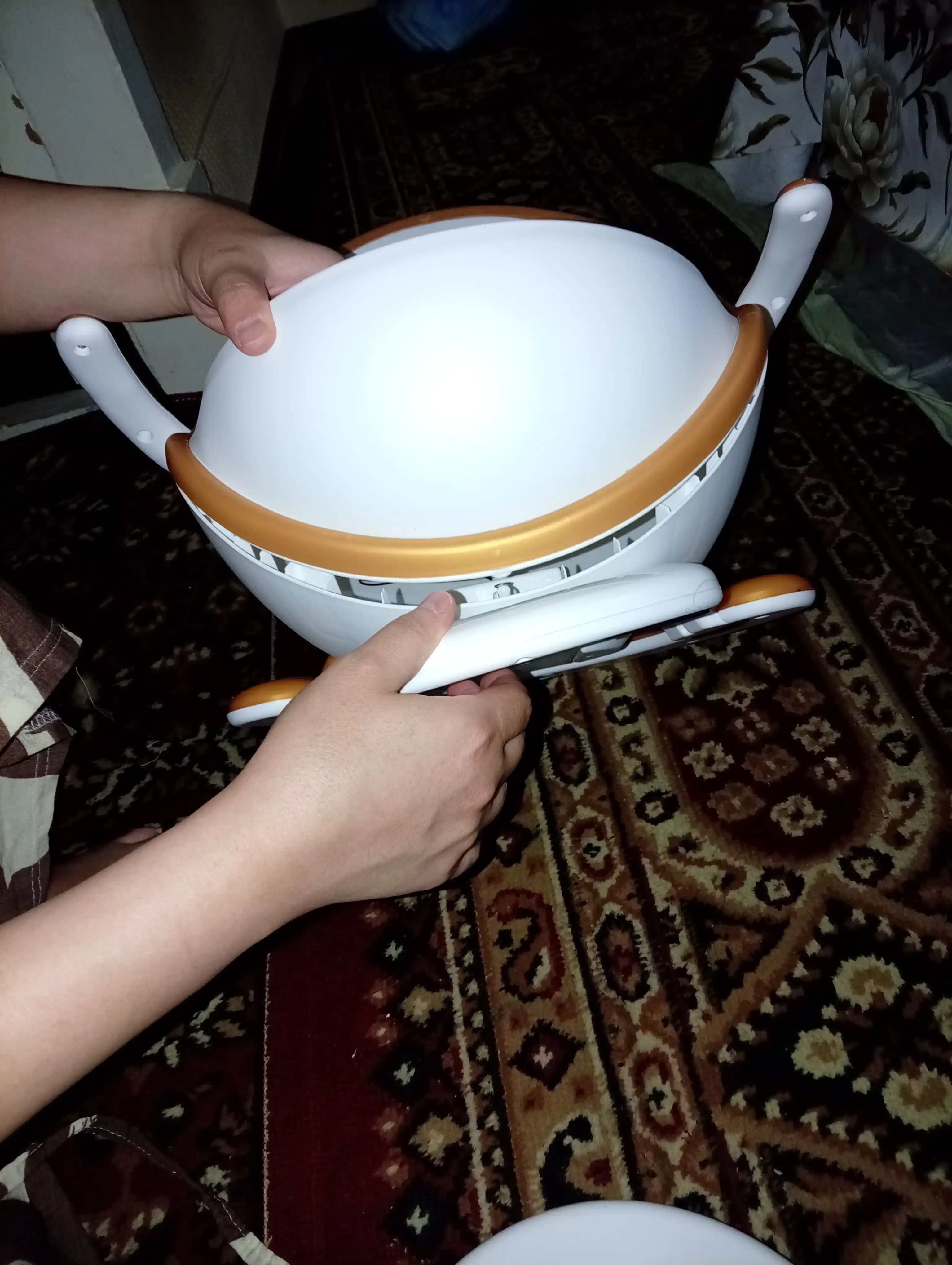 Детский горшок стульчик, с крышкой и спинкой, для детей