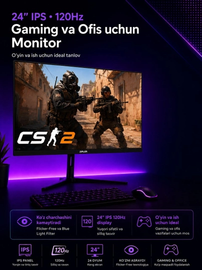 FULL GAMING PC  Monitor 24 144hz / INTEL CORE I5 3470/ SSD 256/ RAM 16GB/WIN 11 PRO