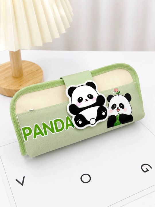 Maktab penali o‘g‘il va qiz bolalar uchun, panda rasmli kanselyariya qutisi, sig‘imli
