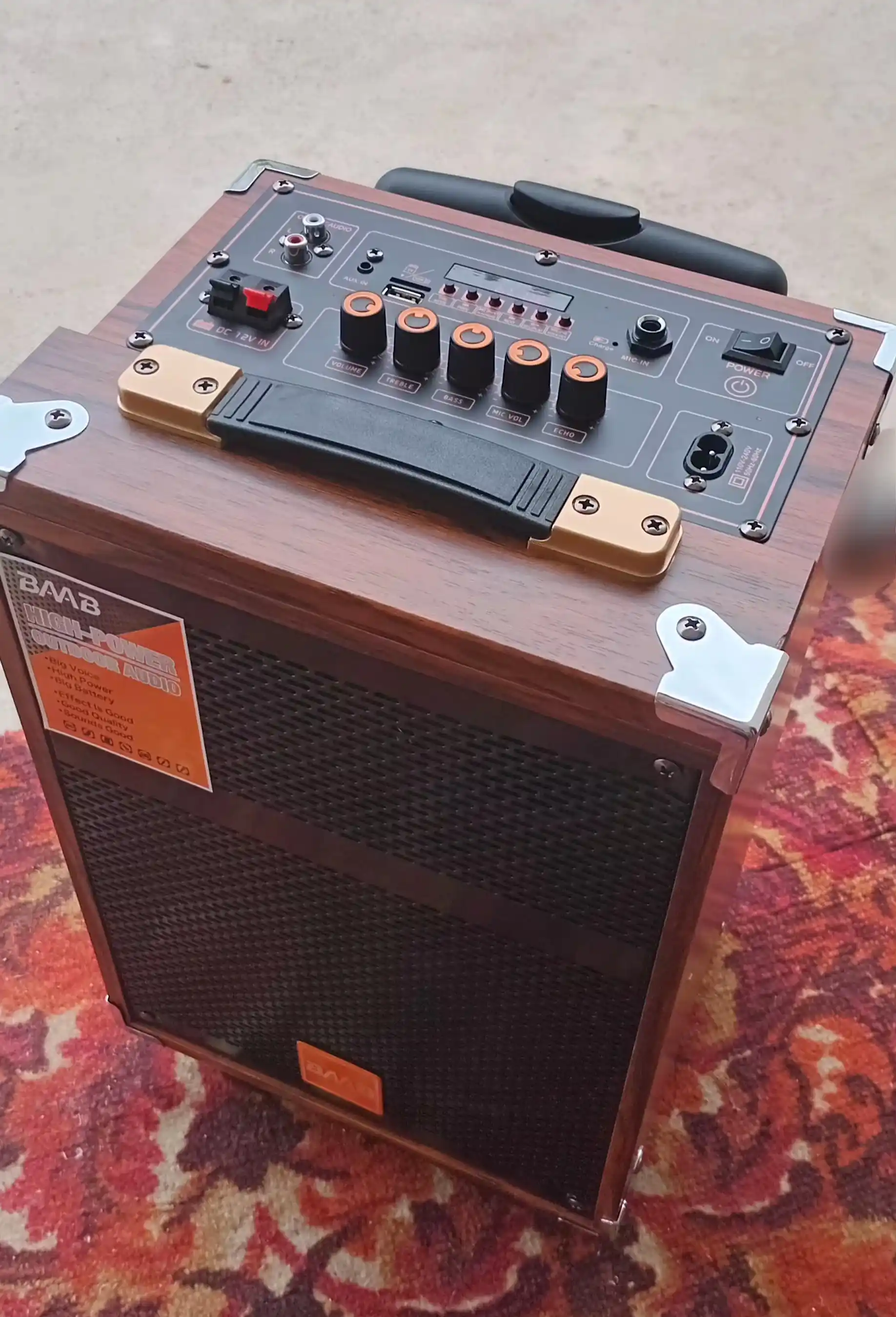 Караоке Bluetooth колонка BQ-8, с микрофоном и мощным звуком
