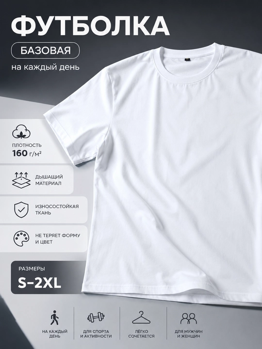 Ayollar va erkaklar uchun futbolka, 100% paxta