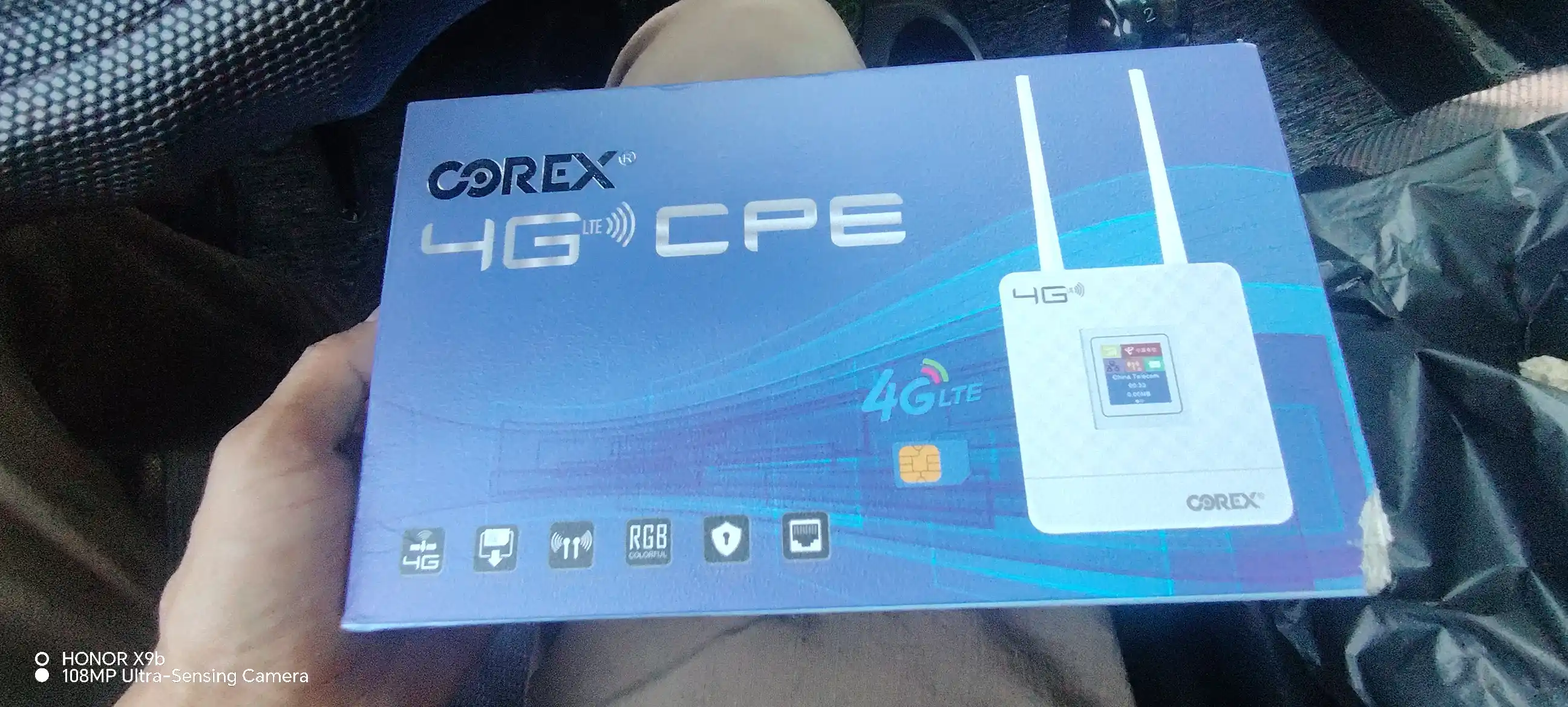 Modem 4G Corex CPE-903 A9SW, Wi-Fi router, SIM karta uyasi bilan, 2 antenna