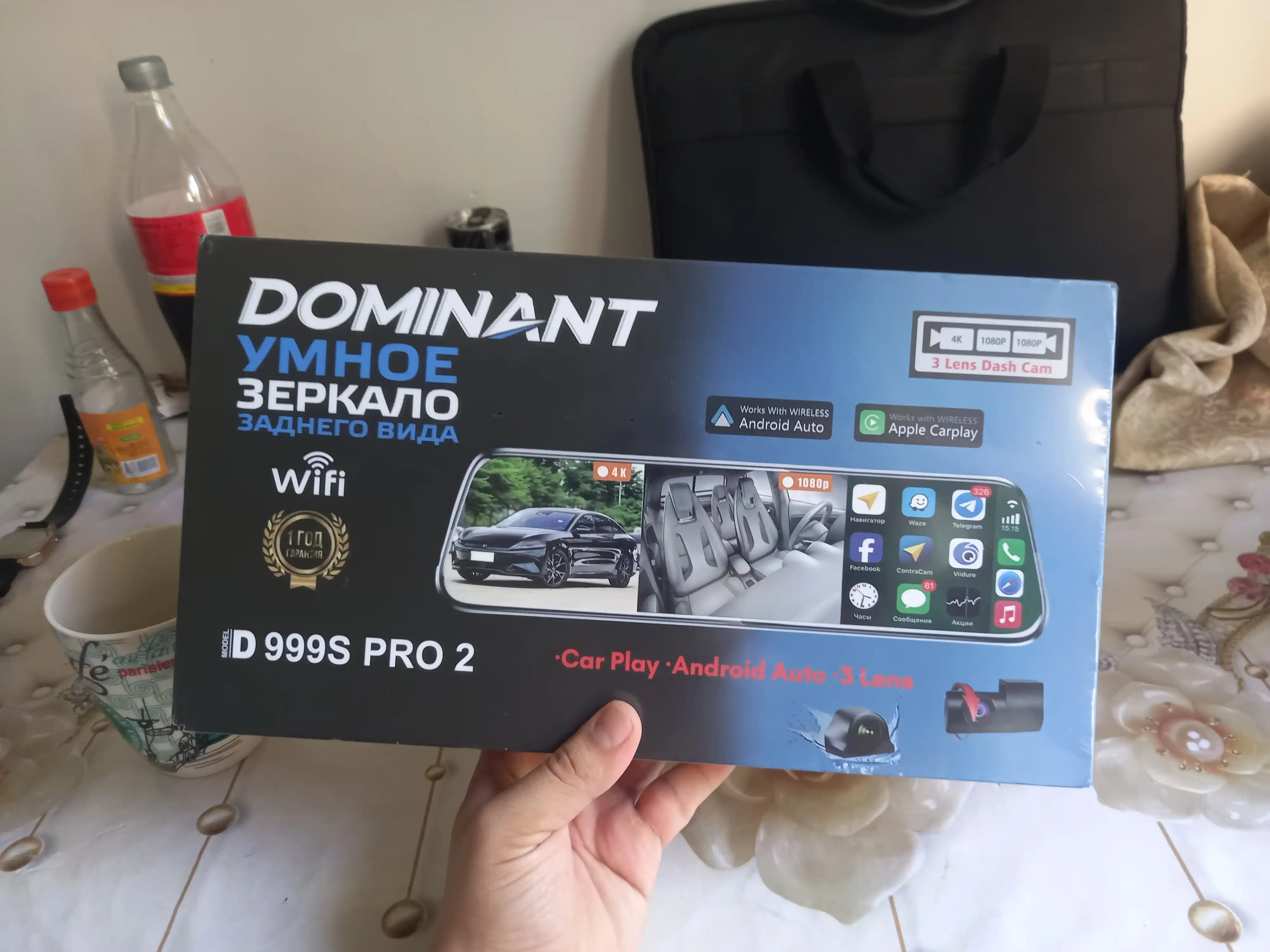 Видеорегистратор Dominant D999S PRO-2 Wifi 4К ultra hd 3 камеры
