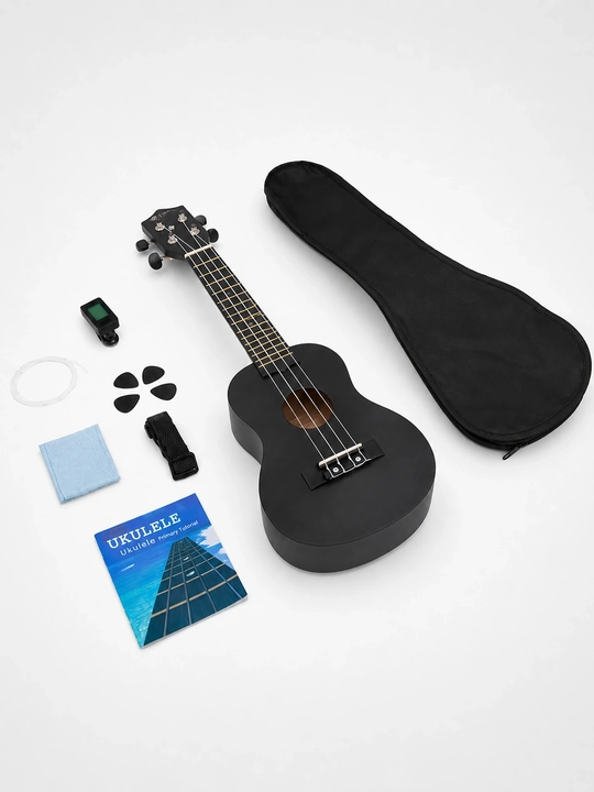 Konsert ukulelesi, 58 sm, musiqa asboblari to‘plami, mini gitara