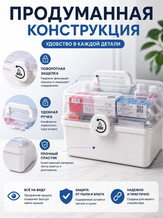 Органайзер аптечка для хранения лекарств