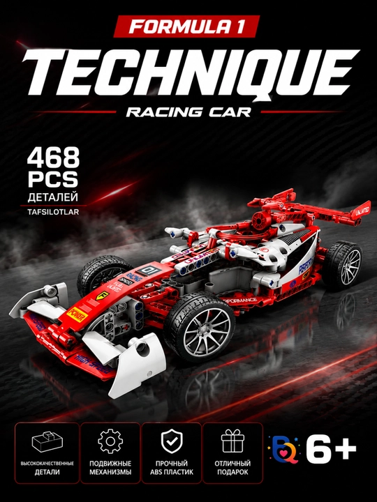 Lego konstruktor transport vositalari – sport avtomobil, Formula 1 va mototsikl - 