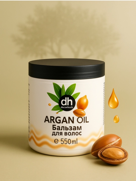 Soch uchun balzam, Doctor Herbal, 550 ml, soch uchun gel, balzam - 