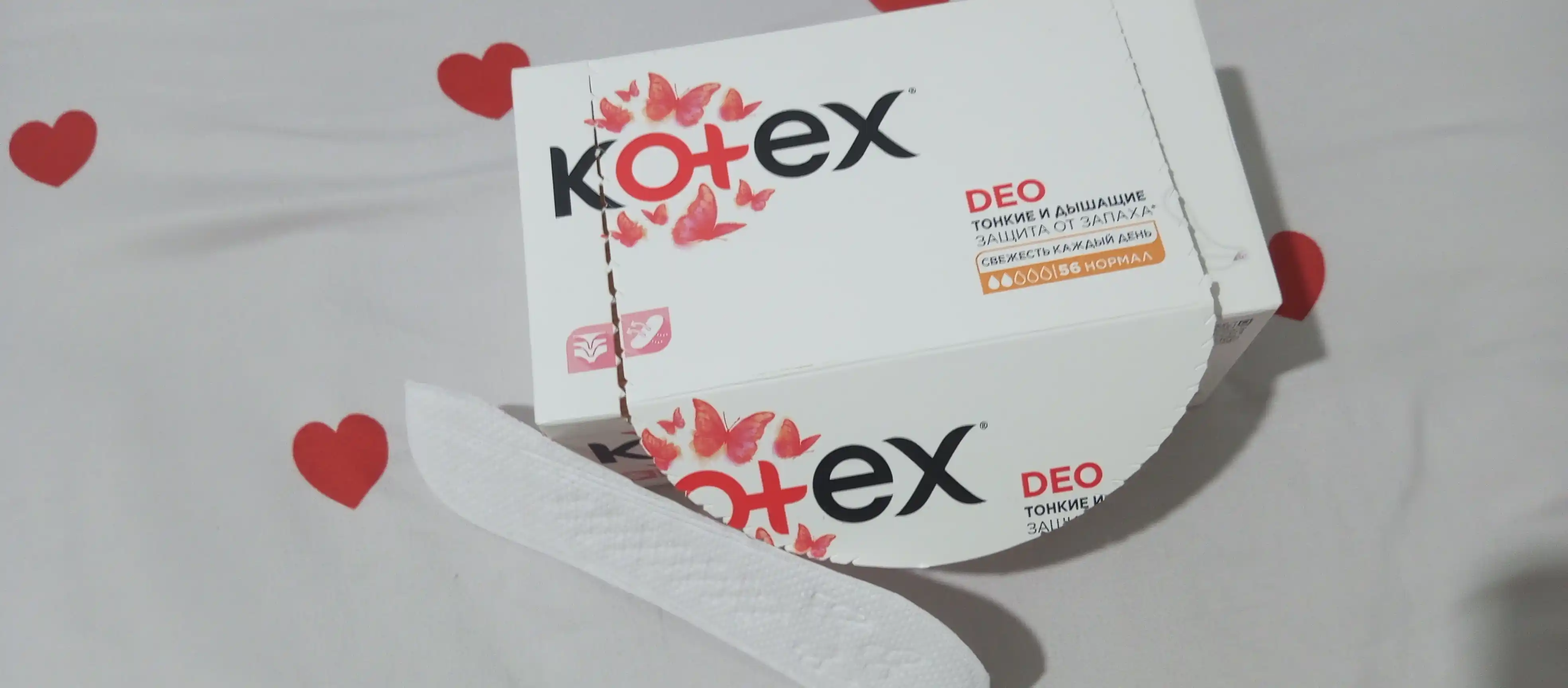 Ежедневные прокладки Kotex Нормал Deo, 56 шт