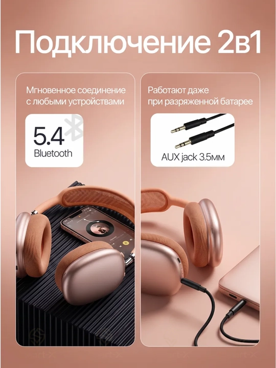 HOCO W65 Plus simsiz naushnik, Bluetooth 5.4, ANC, 45 soat