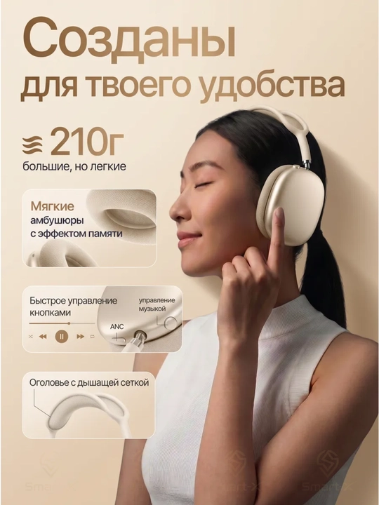 HOCO W65 Plus simsiz naushnik, Bluetooth 5.4, ANC, 45 soat