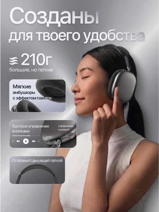 HOCO W65 Plus simsiz naushnik, Bluetooth 5.4, ANC, 45 soat