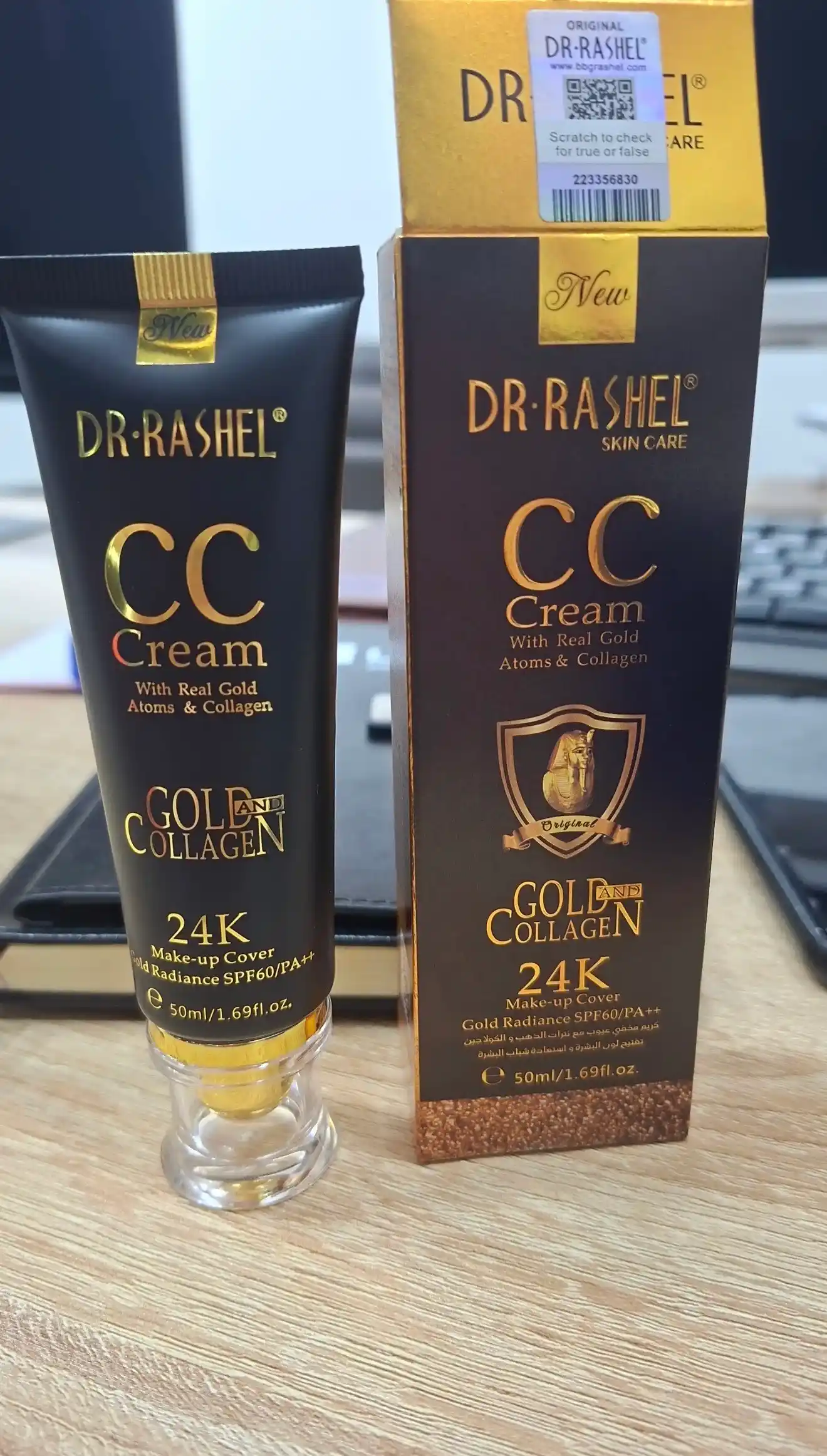 Тональный крем 24K Gold collagen CC Cream SPF60, Dr Rashel, 50 мл