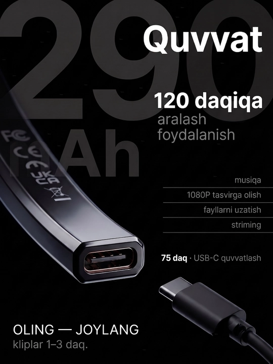 Kamera bilan smart ko‘zoynak - 1080P · 8 MP, AI funksiyalari, CY05, smart ko‘zoynak