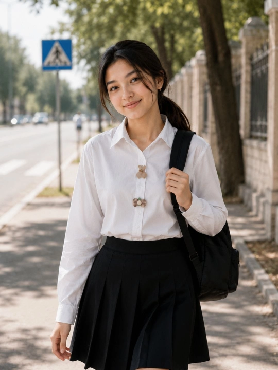 Коллекция элегантных школьных блузок для девочек