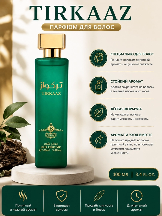 Парфюм для волос TIRKAAZ 100 мл стойкий аромат премиальный Hair Perfume