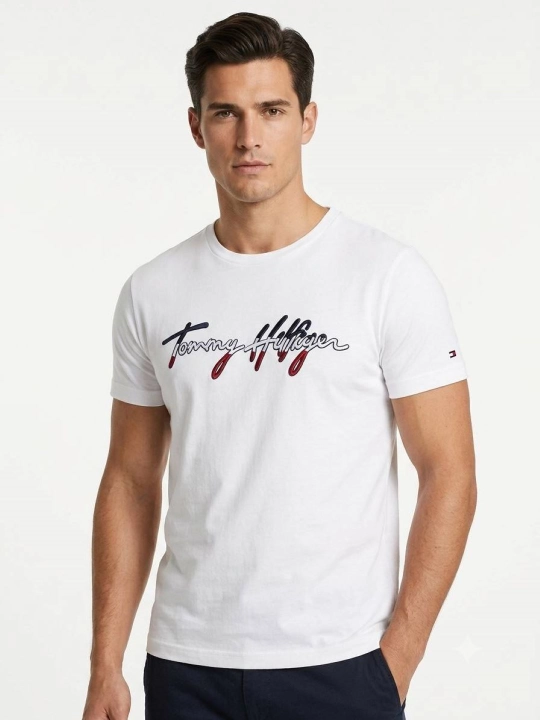 Футболка Tommy Hilfiger, 100% хлопок, турецкий продукт для мужчин