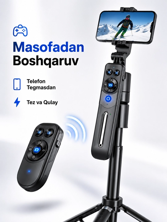 C12 AI Tracking Tripod 1.8M – Штатив для телефона с AI-слежением и пультом