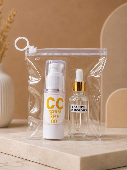 SPF 80 CC Krem + Gialuron Svorotka – Yuz parvarishi uchun premium to’plam
