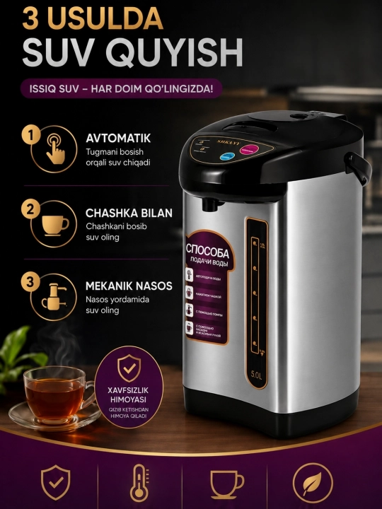 Термопот 6.8 L termopot  tefal termoz  termopot elektr choynak termos