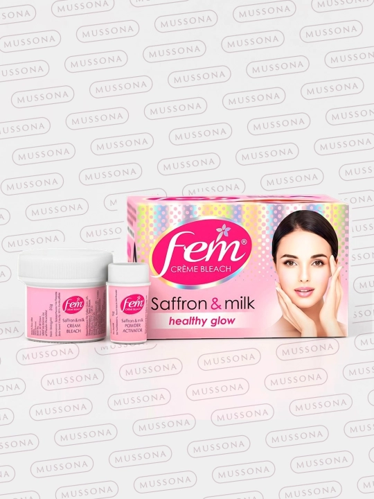 Fem Saffron Milk yuz va qosh tuklari uchun oqartiruvchi krem ayollar uchun 8 gr va 40 gr