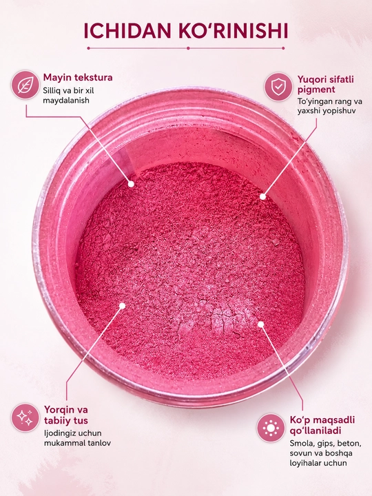 Epoksid smolasi va gips uchun perlamutr pigment,shimer, ijod uchun