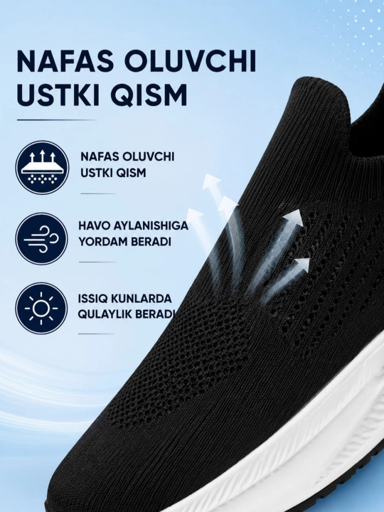 Erkaklar uchun PEGAS sliponi, yozgi, nafas oluvchi, yengil, tabiiy charmdan taglik, 39-43