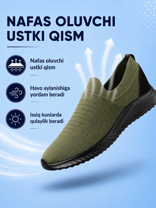 Erkaklar uchun PEGAS sliponi, yozgi, nafas oluvchi, yengil, tabiiy charmdan taglik, 39-43