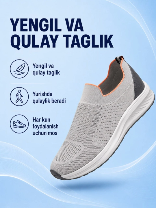 Erkaklar uchun PEGAS sliponi, yozgi, nafas oluvchi, yengil, tabiiy charmdan taglik, 39-43