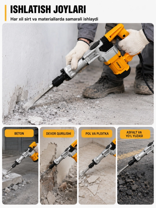 COOFIX elektr beton buzuvchi bolg‘a