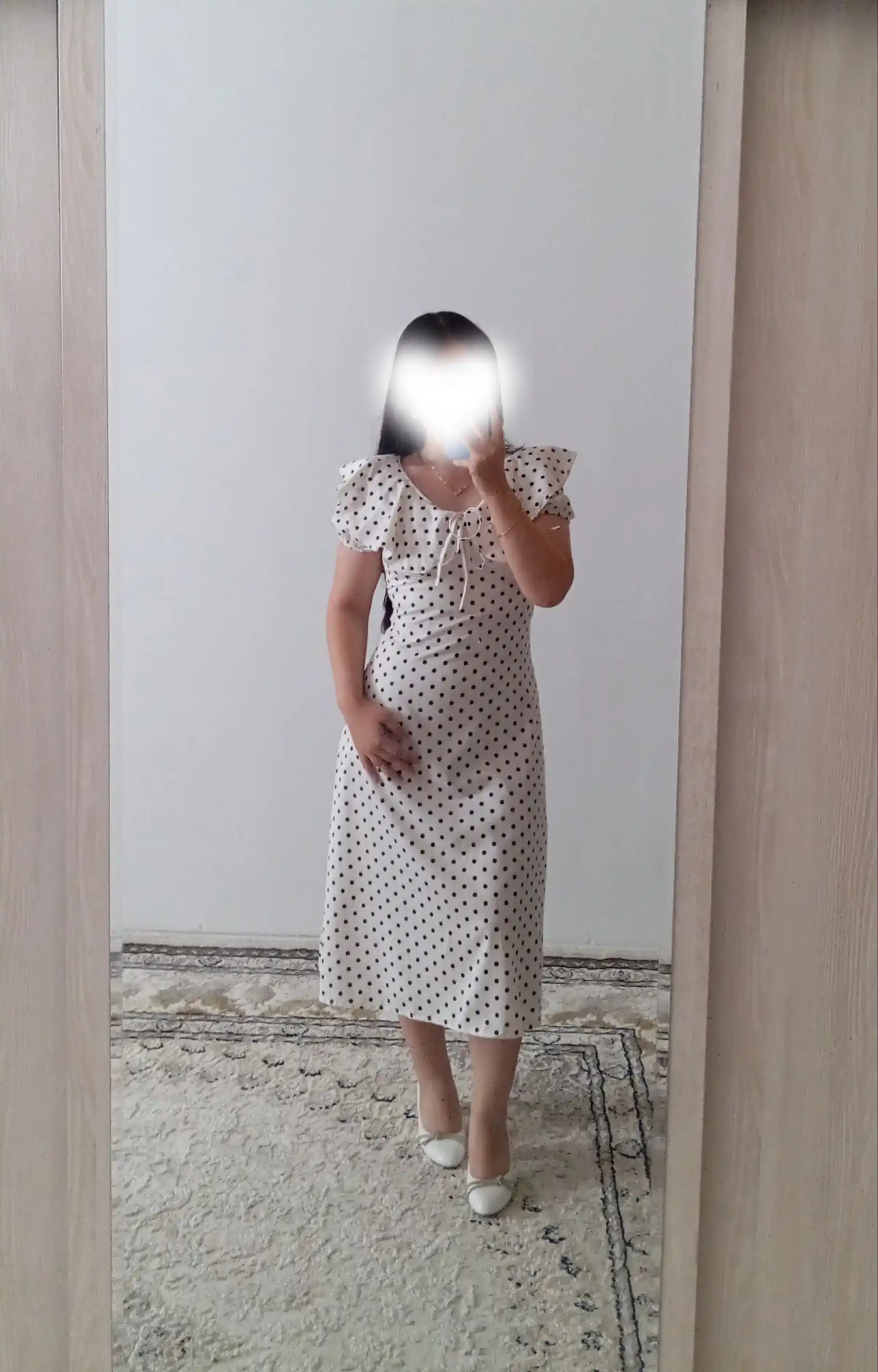 Ayollar ko‘ylagi, elegant yozgi, goroshkali ko‘ylak, voron yengli