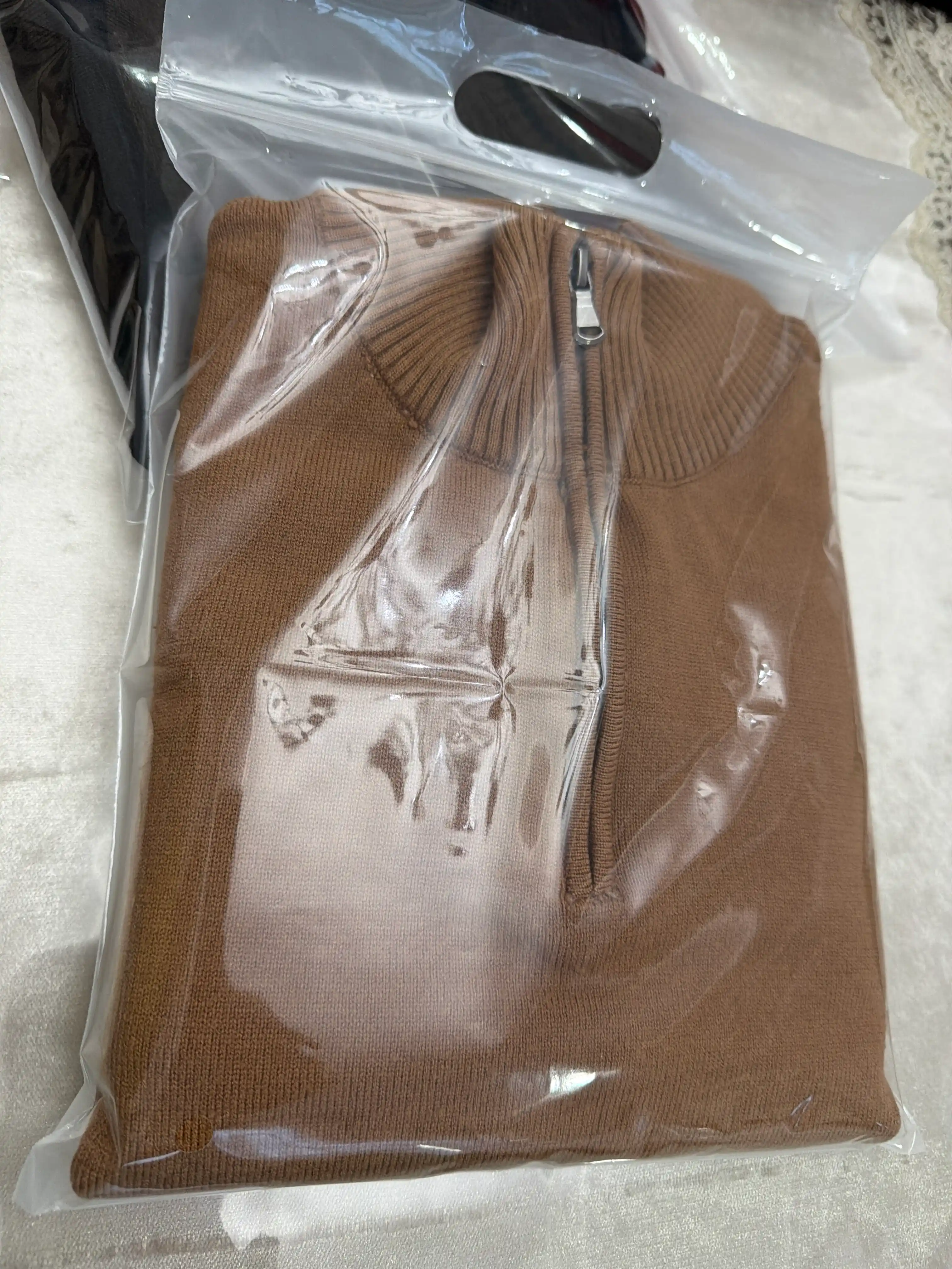 Zip Lock пакеты с ручками для упаковки хранения аксессуаров, матовая и прозрачная, 50 штук