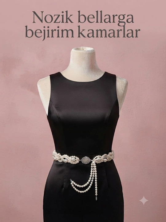 Marvaridli bel kamari, marvarid kamar bel kamari, marvariddan yasalgan ayollar kamari