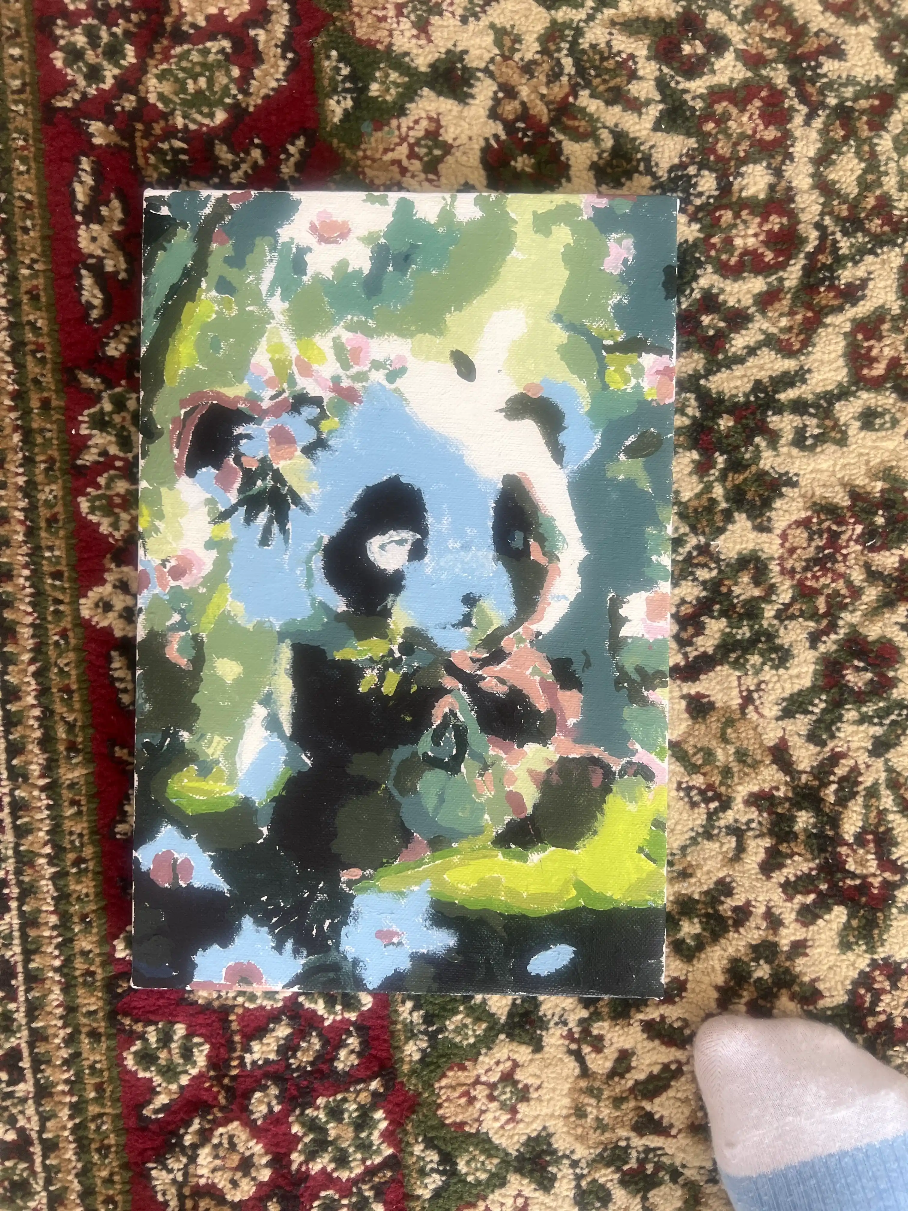 Raqam bo'yicha rasm Skystore ramkaga tortilgan, 20 * 30