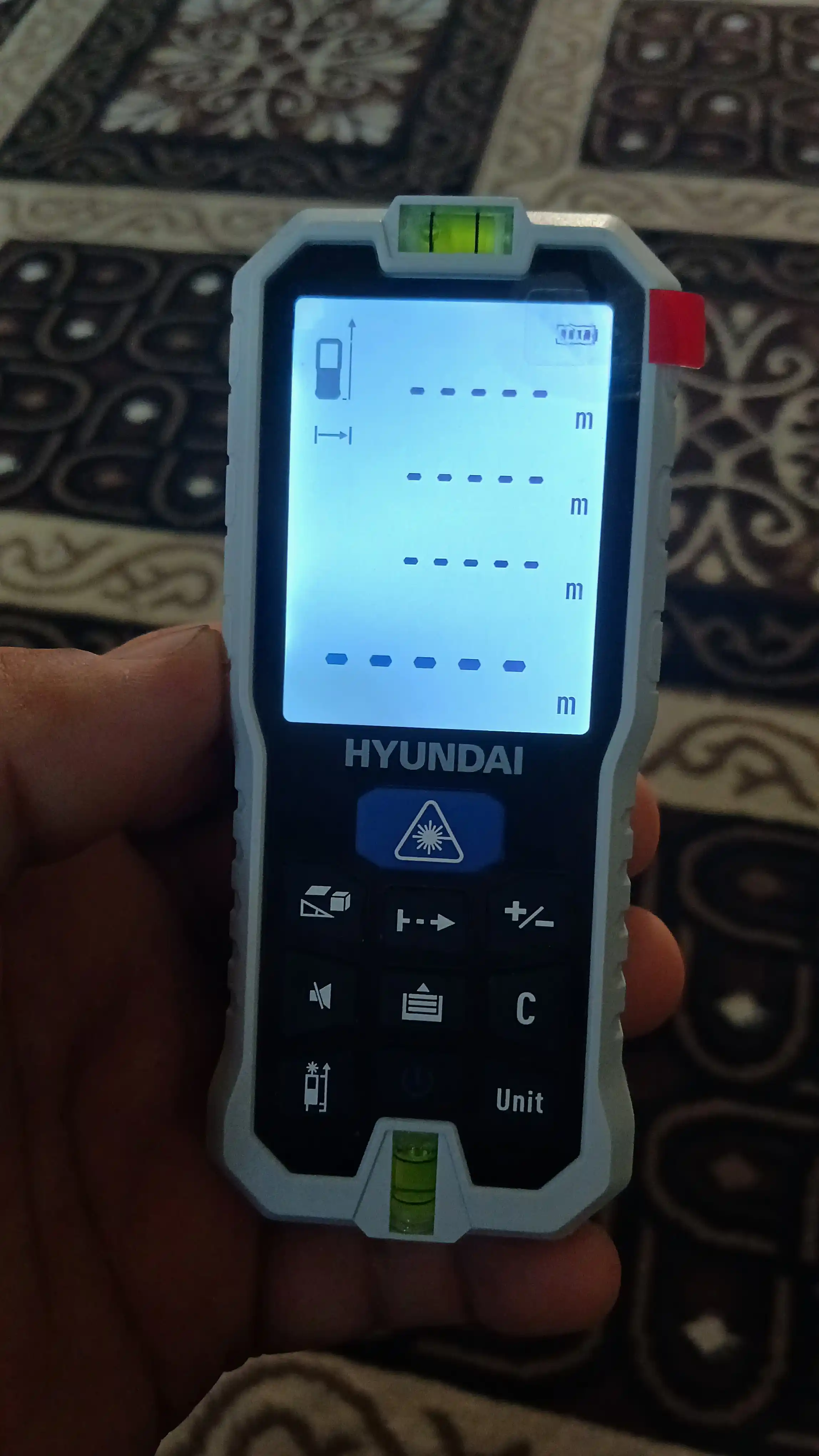 Qizil lazerli masofa o‘lchagich (50/70/100/120 m) HYUNDAI