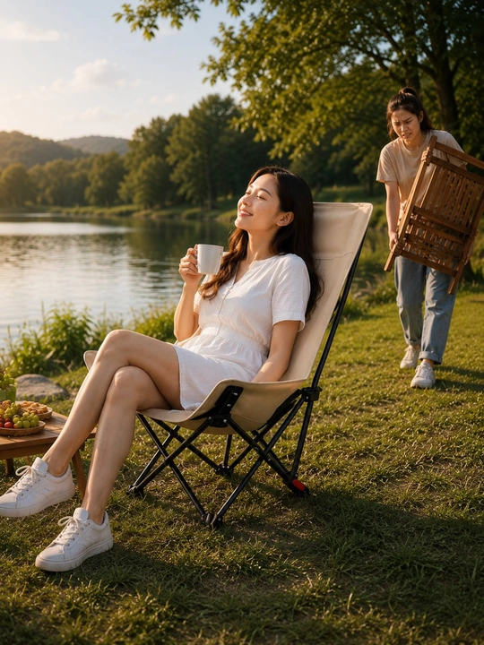 Dam olish va piknik uchun buklanadigan kreslo Moon Chair