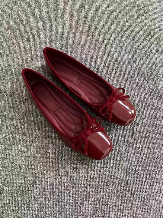 Женские балетки из мягкой и легкой кожи EVA с бантом, Zara Модель 3 разных цветов