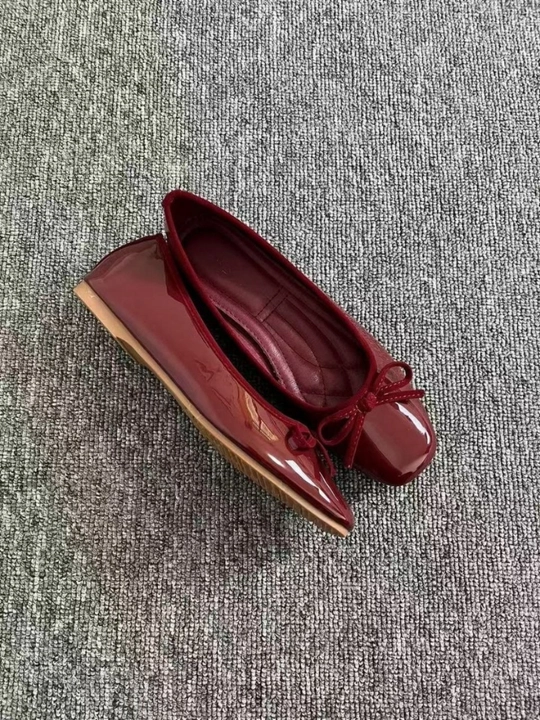 Женские балетки из мягкой и легкой кожи EVA с бантом, Zara Модель 3 разных цветов