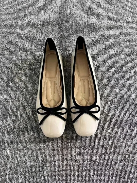 Женские балетки из мягкой и легкой кожи EVA с бантом, Zara Модель 3 разных цветов